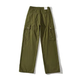 Women Sweatpants Retro Straight Casual Loose Wide-Leg Pants