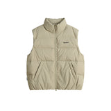 Unisex Winter Cotton Coat Stand Collar down Vest Retro Warm Sleeveless Top