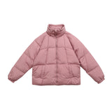 Unisex Winter Cotton Coat Stand-up Collar down Jacket