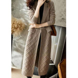 Women Knitwear Fall/Winter Long Knitted Cardigan