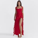 Women Dresses Spring Slim-Fitting Ribbon Sexy Sling Dress