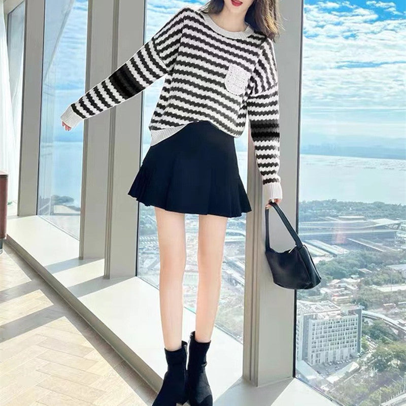 Women Knitwear Autumn Striped Sweater Sweater