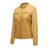 Red Leather Jacket Casual Leather Clothing Coat