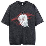 Chainsaw man pure cotton washed old fun cartoon printing