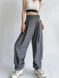 Women Sweatpants Autumn Wide Leg Pants Baggy Straight Trousers