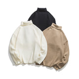 Unisex Sweater Winter Turtleneck Simple Sweater