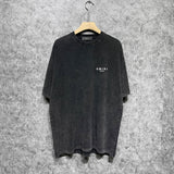Amiri T Shirts Washed and Worn Retro Short Sleeve T-shirt