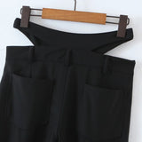 Women Sweatpants Spring Trousers Hollow-out Casual Pants