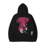 Men Hoodie Hip Hop Cartoon Bear Hooded Sweater