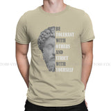 2024Stoicism Quote Stoic Philosophy Round Collar TShirt Sene