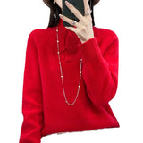 Women Knitwear Spring and Autumn Turtleneck Sweater Loose Sweater