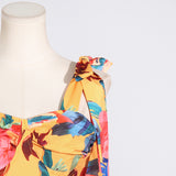 Women Dresses Spring Retro Printing Slip Dress Long Dress (Qymy0409)