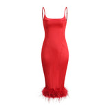 Women Dresses Sexy Sheath Suspender Skirt (Zns0409)