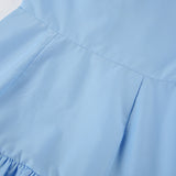 Women Dress Square Collar Puff Sleeve Dress