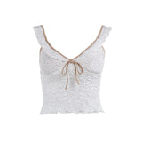 Women Tops Spring Sexy Vest Casual Lace Vest Top