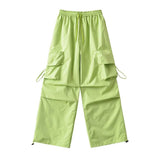 Women Sweatpants Autumn Three-Dimensional Pocket Overalls Loose Tappered Trousers