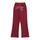Women Sweatpants Casual Straight-Leg Casual Pants Letter Embroidery Side Zipper Men's and Women's Trousers