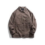 Unisex Shirts Autumn Cloth Pocket Jacket