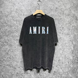 Amiri T-shirt Washed and Worn Retro Short Sleeve T-shirt