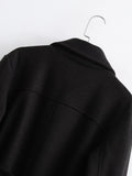 Women Woolen Coat Hepburn Woolen Coat Winter Mid-Length Overcoat