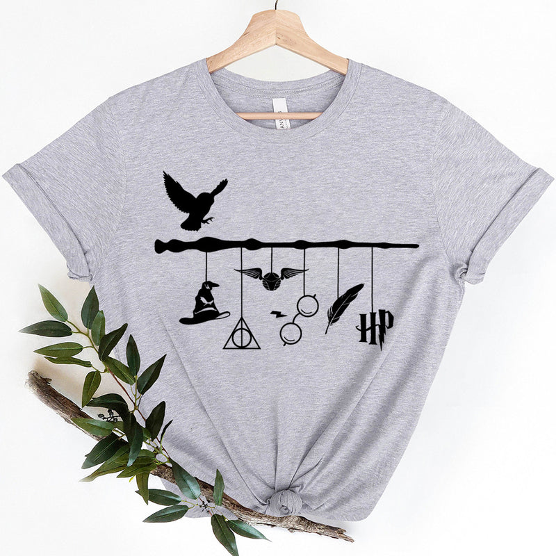 Wizard World Hat Short Sleeve Wizard Wand T-shirts HP Unisex