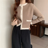 Women Knitted Cardigan Autumn and Winter Long Sleeve Knitted Cardigan Top