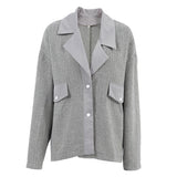 Women Trench Coat Gray Woolen Coat Autumn and Winter Suit