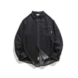 Unisex Shirts Autumn Washed Denim Shirt