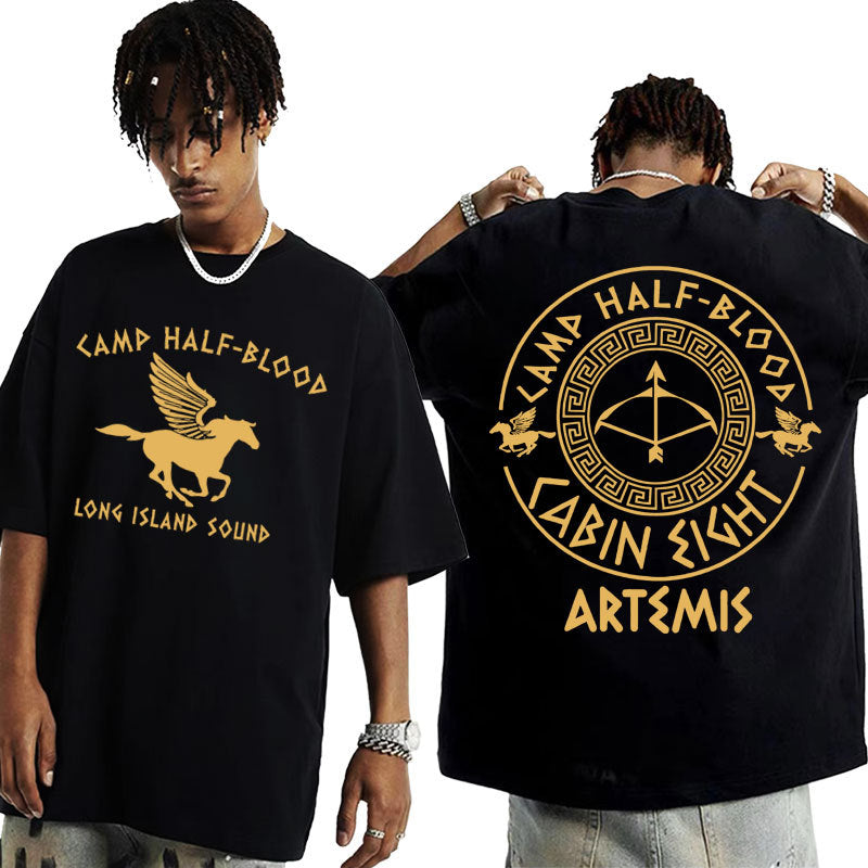 Percy Jackson Double Sided Graphic T Shirt Camp Half Blood