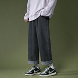 Men Jeans Straight Loose Summer Boys Casual Trousers