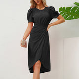 Women Date Dress Spring/Summer round Neck Dress