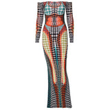 Women Dresse Long Sleeve Skinny Hip Skirt