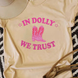 Cowgirl Cute Funny T-shirt In Dolly We Trust Women Vintage