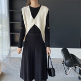 Women Knitted Skirt Autumn and Winter Long Skirt