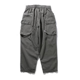 Men Sweatpants Pocket Zipper Overalls Loose Casual Pleated Wide Leg Trousers