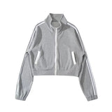 Women Jacket Black Baseball Uniform for Women Baggy Coat