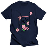New Kawaii Peach Juice Japanese Casual Harajuku Shirt Pink