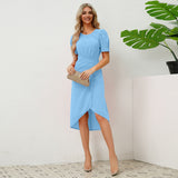 Women Date Dress Spring/Summer round Neck Dress