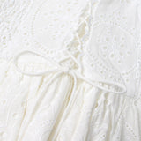 Women Dresses Summer Hollow out Skirt Dress (Qymy0409)