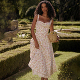 Women Dresses Spring Elegant Dress Slim Floral Dress