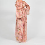 Women Dresses Sexy Dress Bell Sleeve Dress (Zns0409)