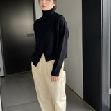 Women Winter Knitted Sweater Turtleneck Thick Sweater Autumn Winter Coat 8t3123