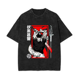 Anime Washed Retro Short Sleeve T-Shirt