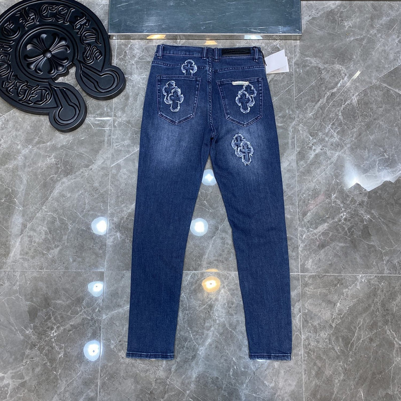 CHH Chrome Hearts Jeans Unisex Casual Loose Jeans