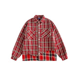 Unisex Jacket Vintage Scottish Plaid Stitching Jacket Men and Women Couple Jacket