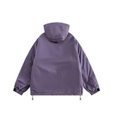 Unisex Winter Cotton Coat Three-Dimensional Pocket Decoration Hooded Cotton Jacket Retro Workwear Cotton-Padded Coat