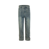 MIJKO Men Vintage Pants MIJKO Men's Women's Vintage Washing Water Old Trousers Slim Straight Jeans