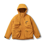 Unisex Winter Cotton Coat Winter Three-Dimensional Hooded Cotton-Padded Coat Retro Loose Cotton Coat