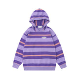 Unisex Sweater Autumn Striped Hooded Stitching Sweater