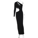Women Dresses Fall Sexy Hollow Long-Sleeved Dress